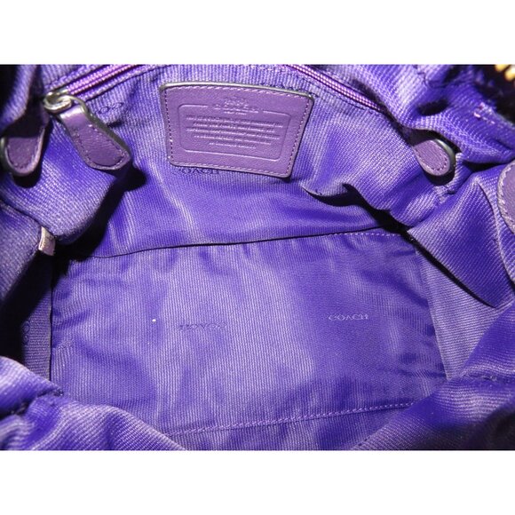 SOLD!!! Coach 2014 Rhyder 24 Vibrant Purple Leather Crossbody Satchel - Picture 7 of 13
